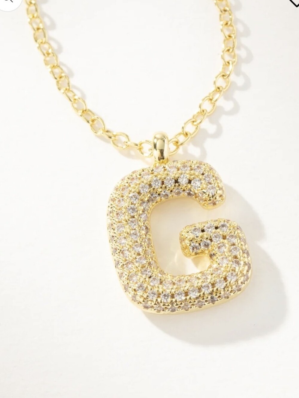 Uncommon James Pavé Bubble Letter Necklace 2.0 - G